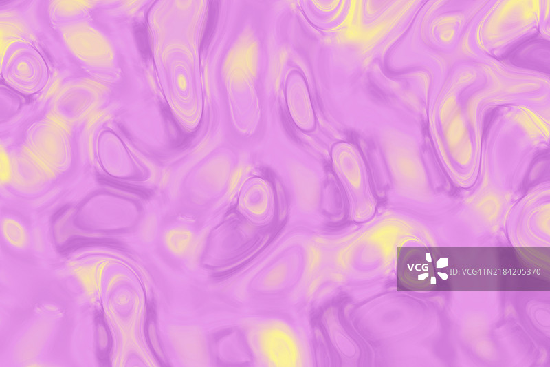 抽象的粉色和黄色大理石纹理背景，带有漩涡图案图片素材