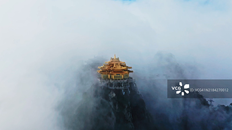 云海，老君山，洛川县，洛阳市，河南，中国，亚洲。图片素材