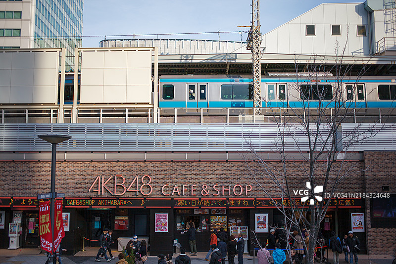 东京秋叶原的冬季氛围图片素材