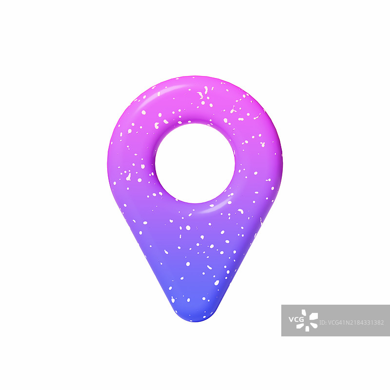 白色背景上的3D定位图标图片素材