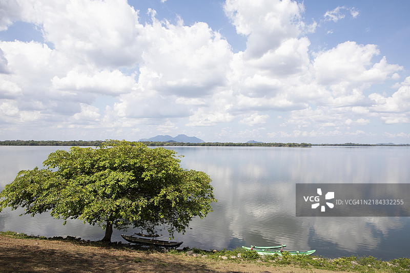 卡拉维瓦水库，阿努拉德普勒，斯里兰卡北中省，亚洲图片素材