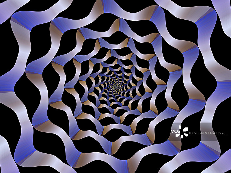 基于分形数学的数字生成三维漩涡图片素材