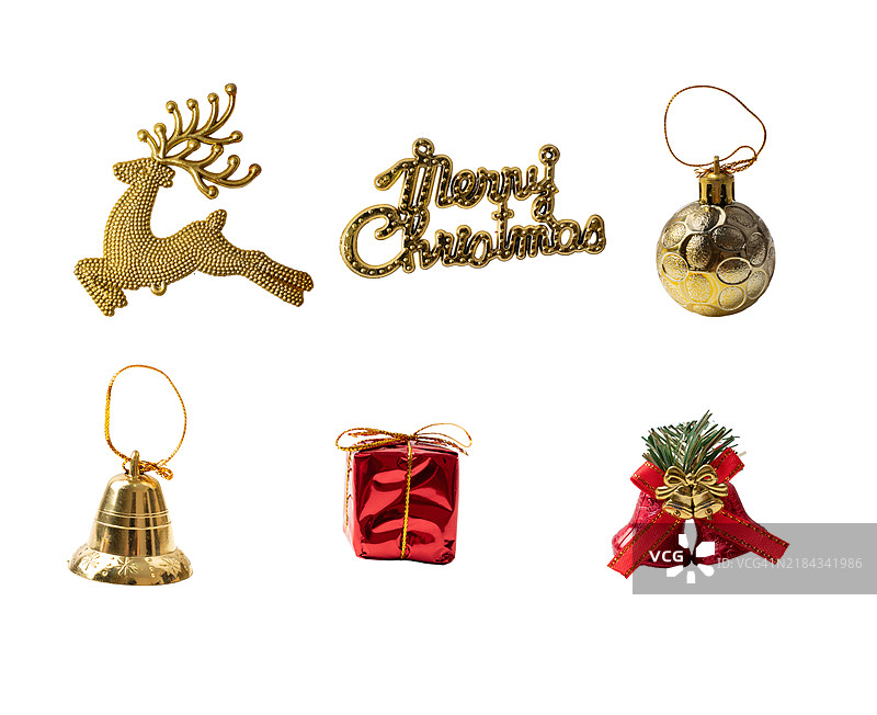 金色装饰品上写着“圣诞快乐”图片素材