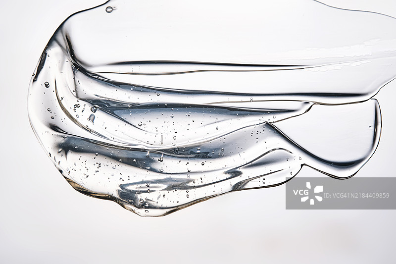 发胶或面部透明质酸凝胶的质地图片素材