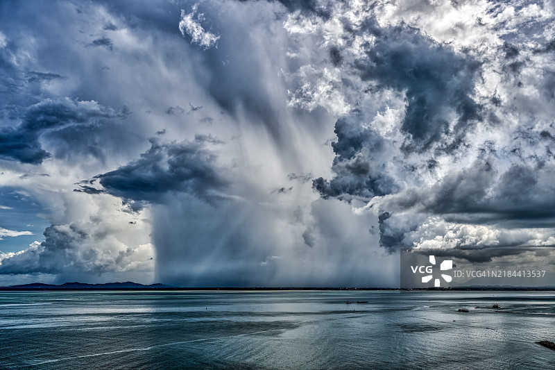海洋与天空的美丽景色图片素材