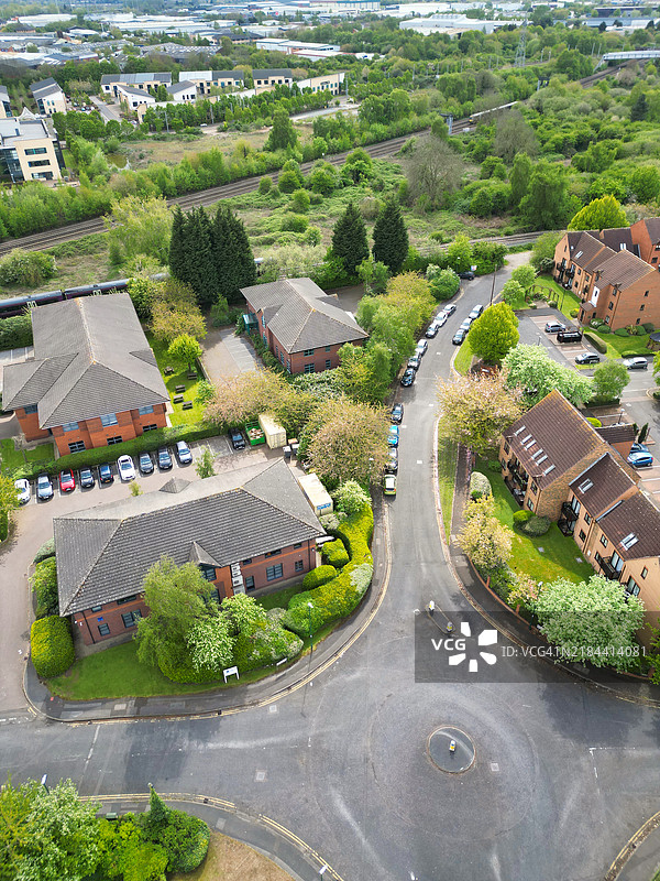 英格兰诺丁汉市中心的鸟瞰图图片素材