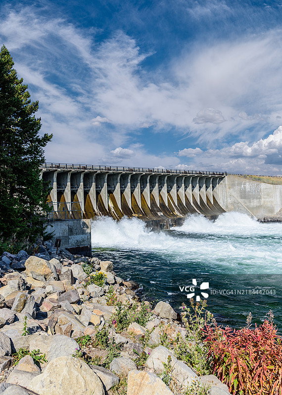 杰克逊湖大坝图片素材