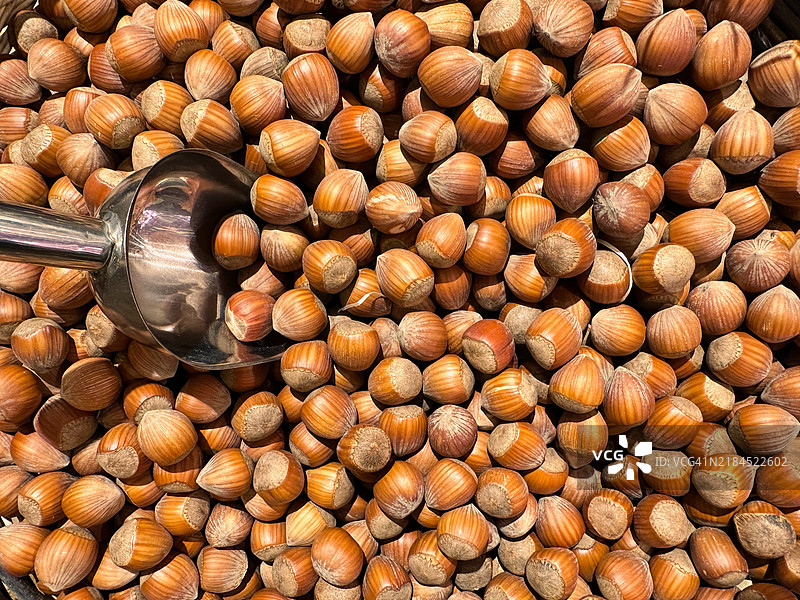 散装榛子图片素材
