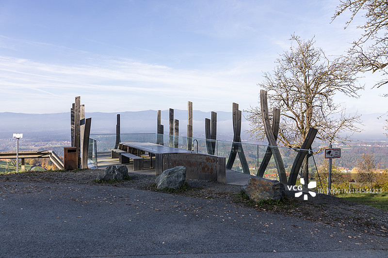 萨乌萨尔全景台，无障碍观景平台，圣安德烈-赫赫，萨乌萨尔，施蒂利亚，奥地利，欧洲图片素材
