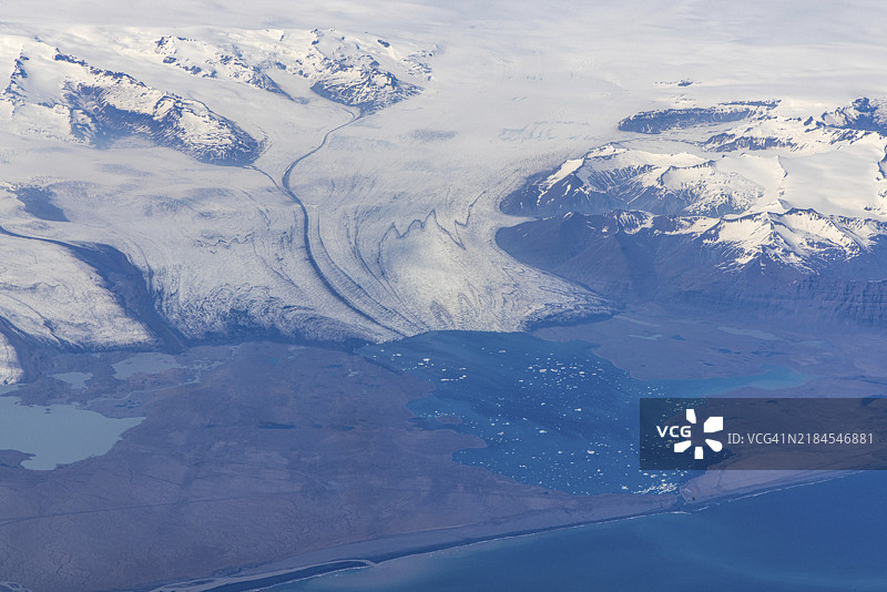 冰岛约库尔萨龙的空中视角，欧洲图片素材