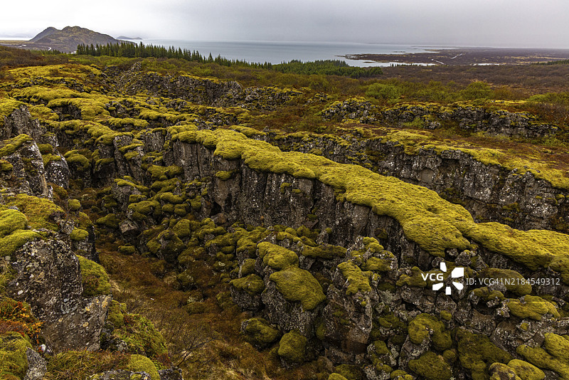 Thingvellir观景点，冰岛，欧洲图片素材