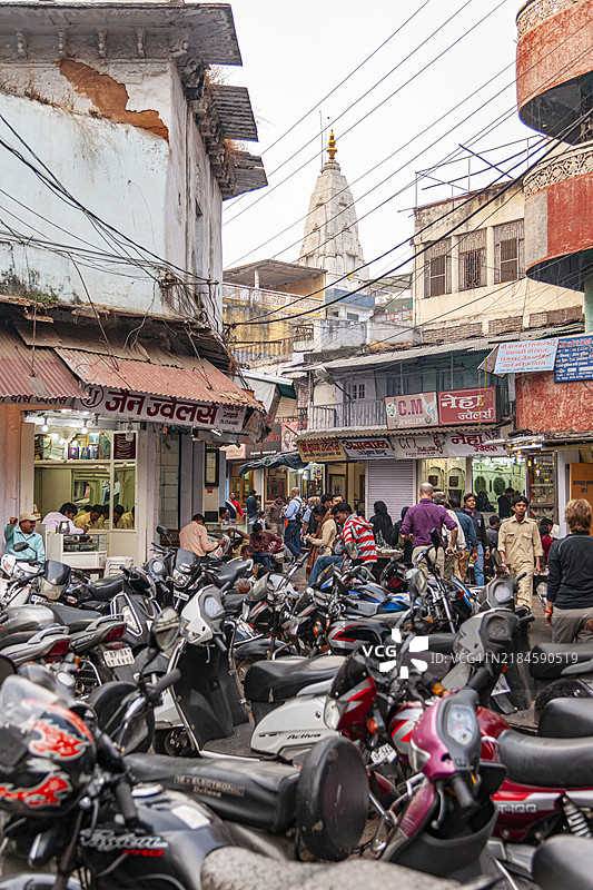 印度，博帕尔，老城区购物图片素材