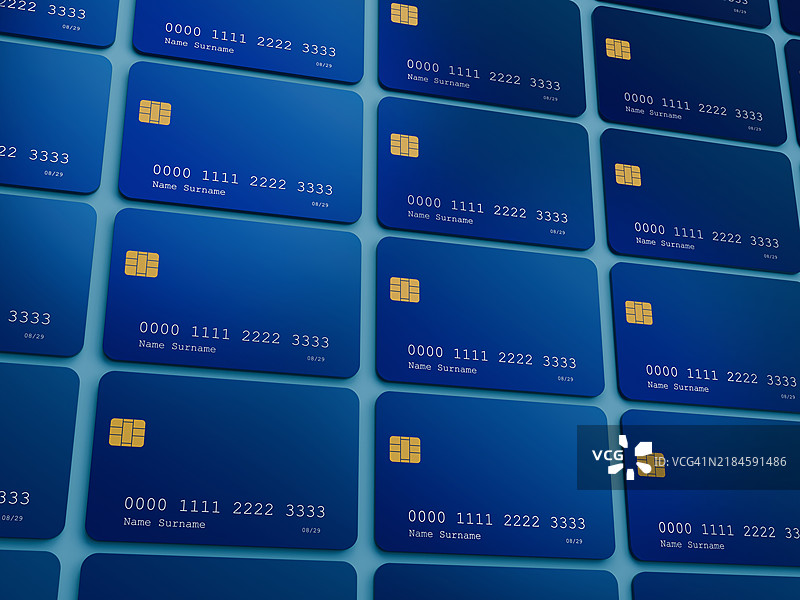 数字生成的彩色信用卡图像图片素材