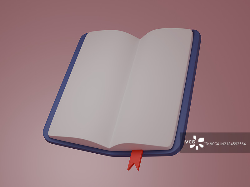 一本书翻到了一页空白的页面图片素材