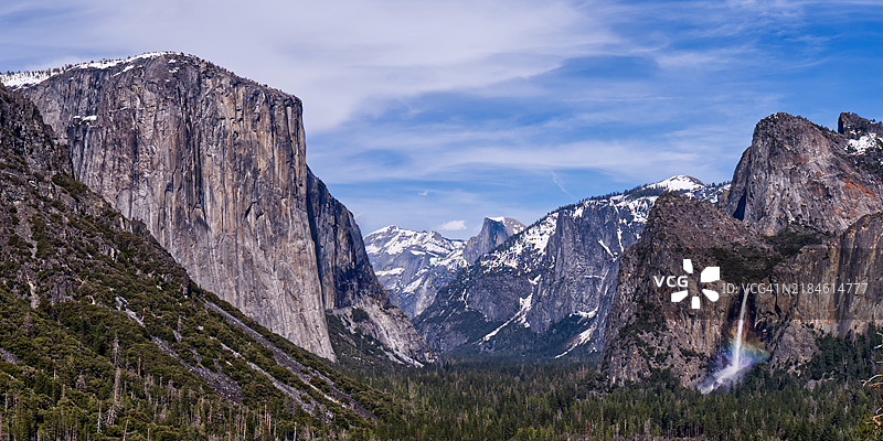 加利福尼亚州的山脉与天空的美丽景色，美国图片素材