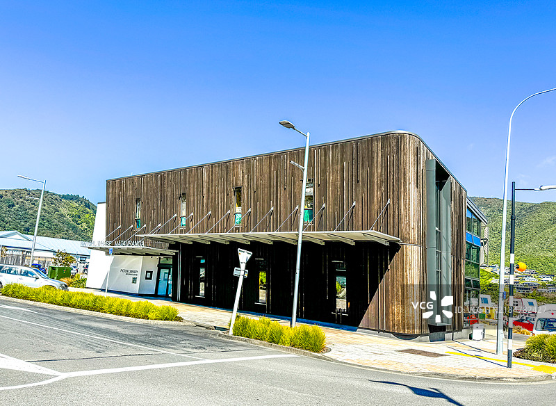 皮克顿图书馆和服务中心Waitohi Whare Matauranga，位于皮克顿图片素材