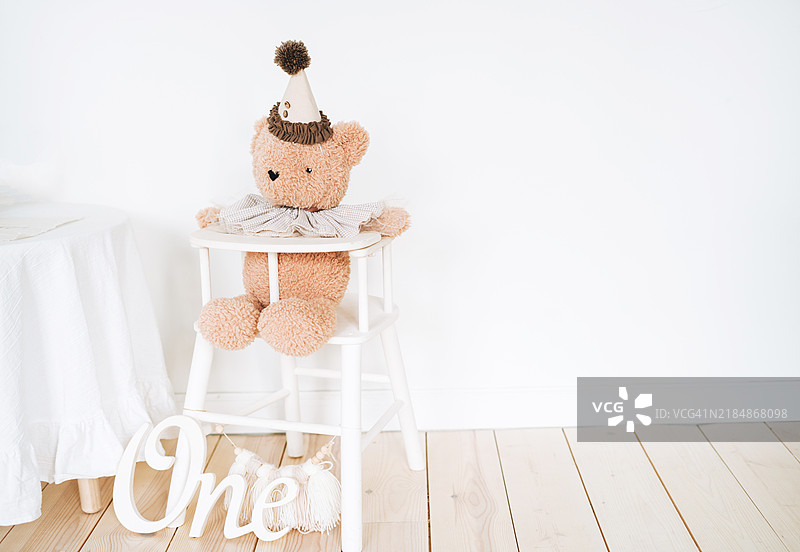 孩子第一次生日的装饰细节图片素材