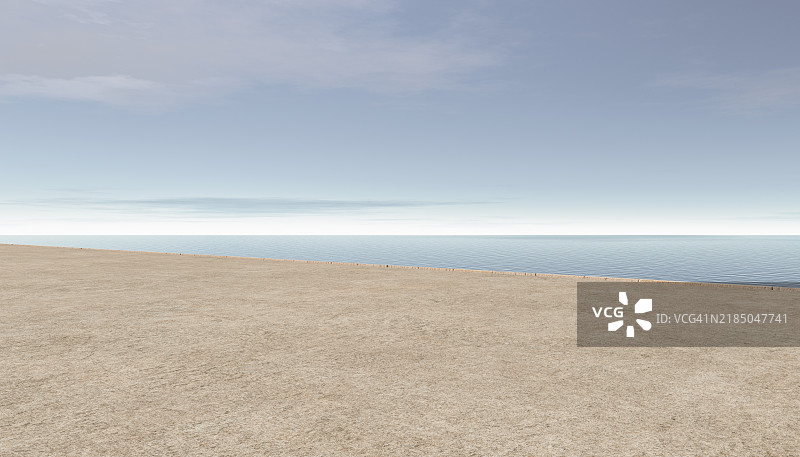 海边的石板路图片素材