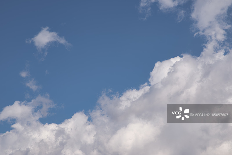 夏天蓝天上的白云图片素材
