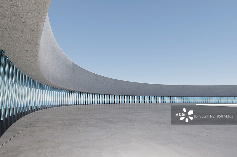 现代建筑前的空旷广场图片素材