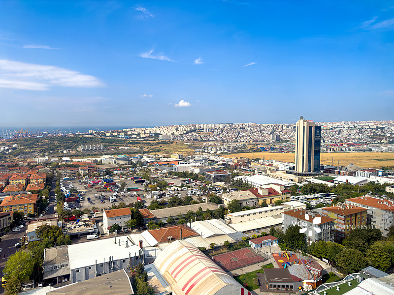 伊斯坦布尔城市风景的高角度视图 - 土耳其图片素材