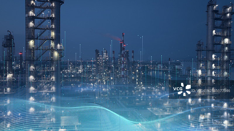 智能石油炼油厂图片素材