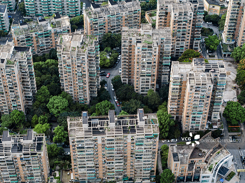住宅建筑的鸟瞰图图片素材
