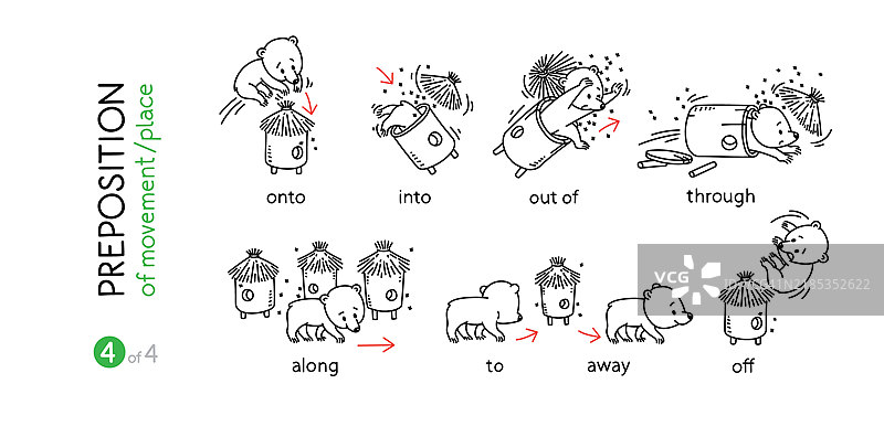 运动介词。搞笑熊猫卡通系列图片素材