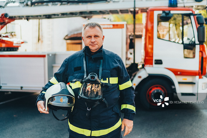 消防员的肖像图片素材