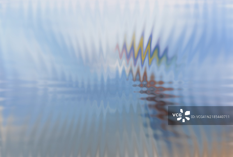 蓝色和棕色波浪抽象图案图片素材