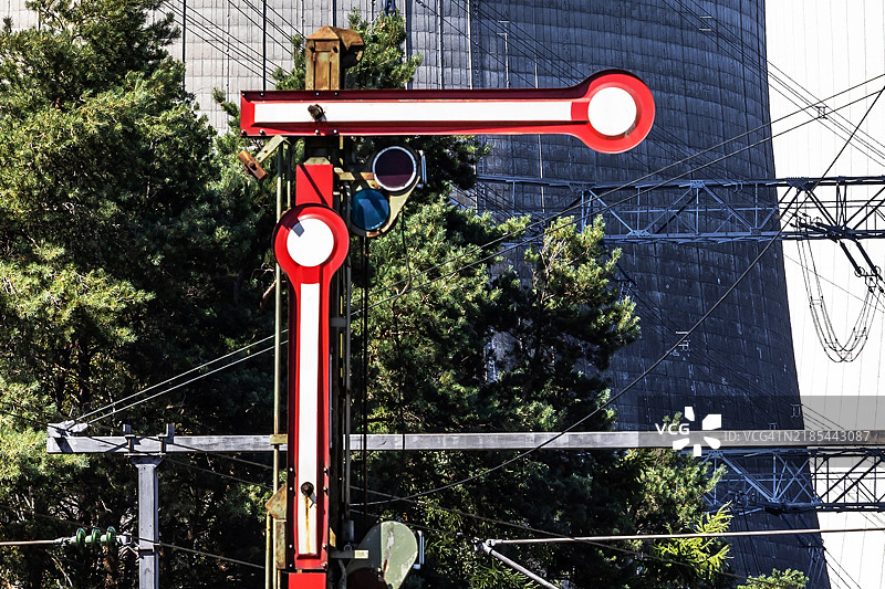 铁路信号显示停止图片素材