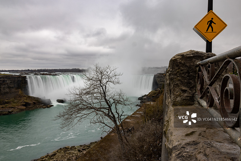 瀑布的美丽景色图片素材