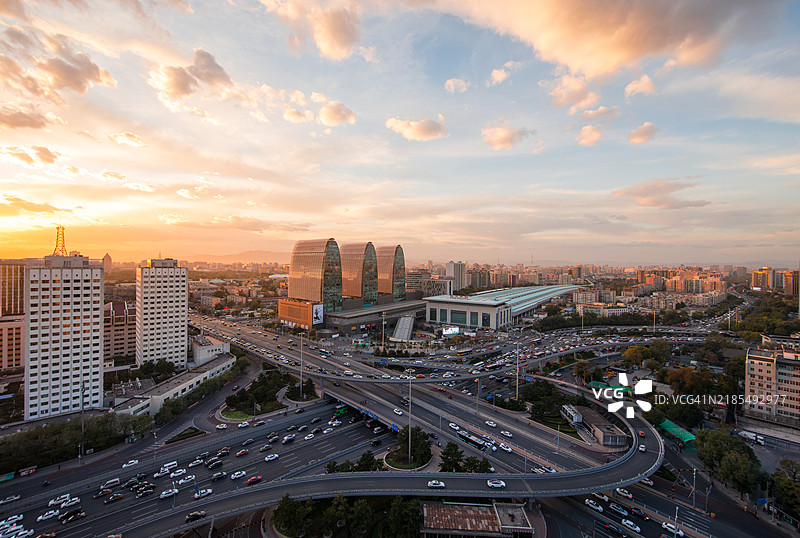 北京天际线图片素材
