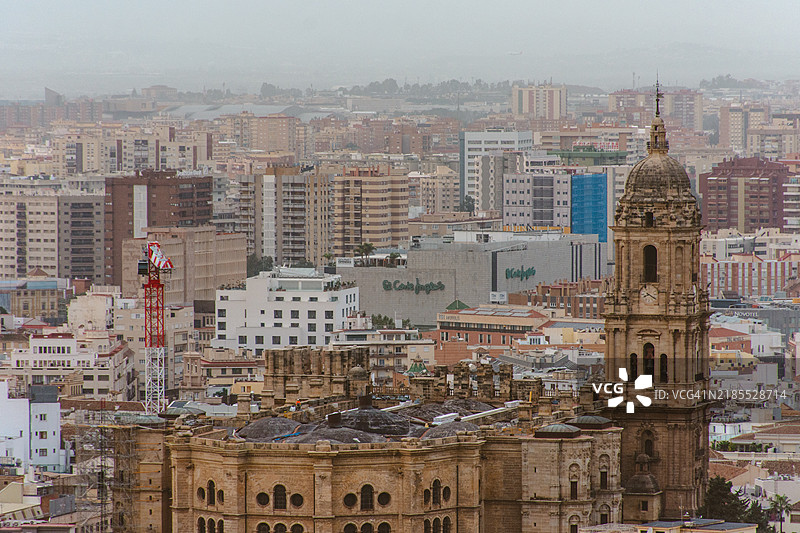 马拉加的全景图片素材