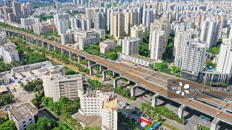 海口市天际线，海南，中国，亚洲。图片素材