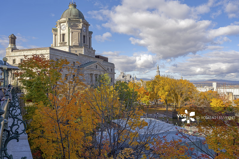 1873年魁北克加拿大的印度夏季旧邮局图片素材