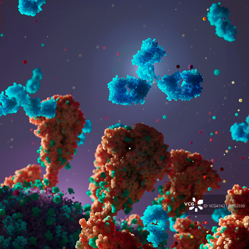 蛋白质的宇宙舞蹈：生动的微观探索图片素材