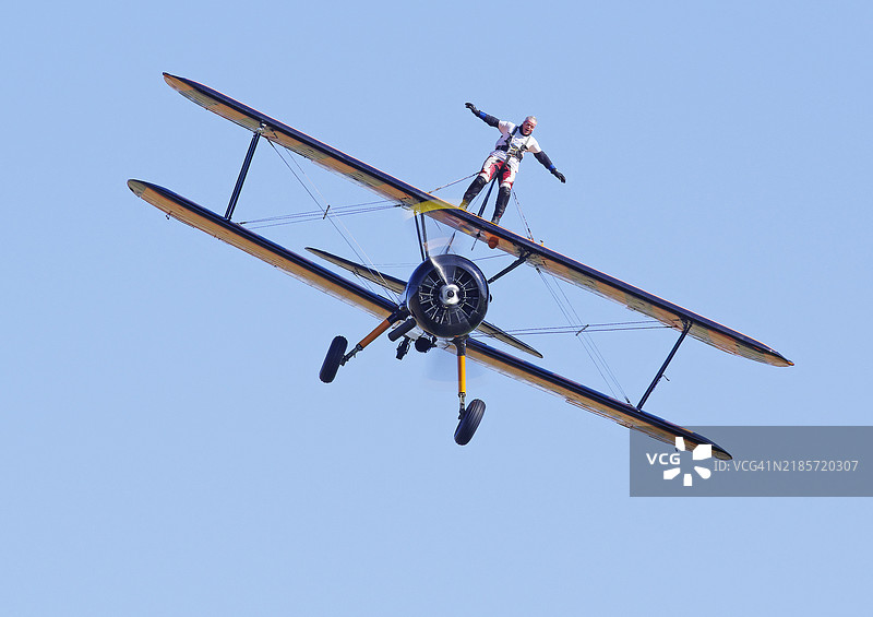 波音斯特曼双翼飞机图片素材