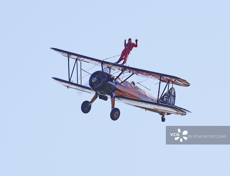 波音斯特曼双翼飞机图片素材