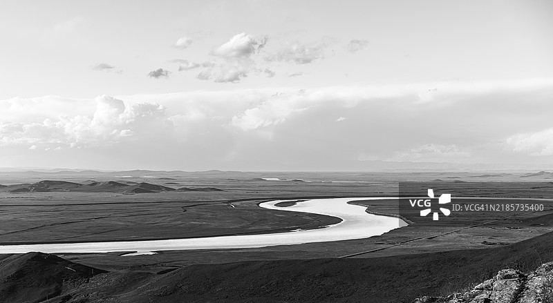 海滩与天空的美丽景色图片素材