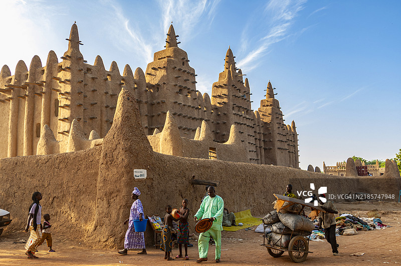 马里，杰内清真寺图片素材