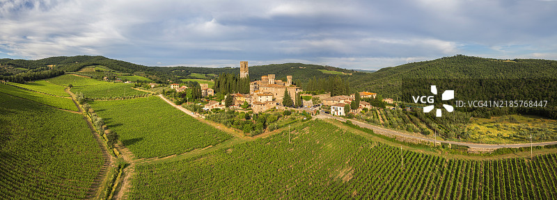 托斯卡纳，巴迪亚·阿·帕西尼亚诺，基安蒂地区图片素材