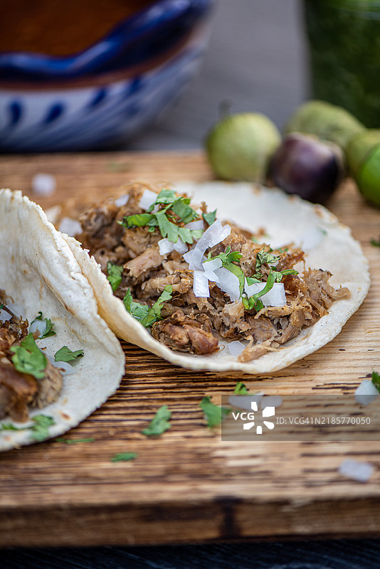 桌子上的食物特写，洛杉矶，加利福尼亚州，美国图片素材