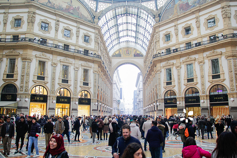 米兰维托里奥·埃马努埃莱二世长廊图片素材