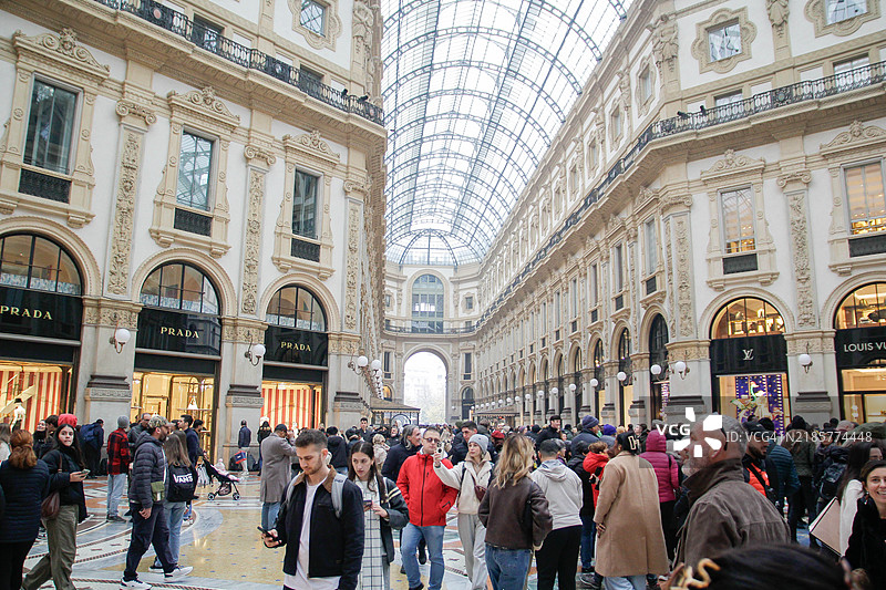 米兰维托里奥·埃马努埃莱二世长廊图片素材