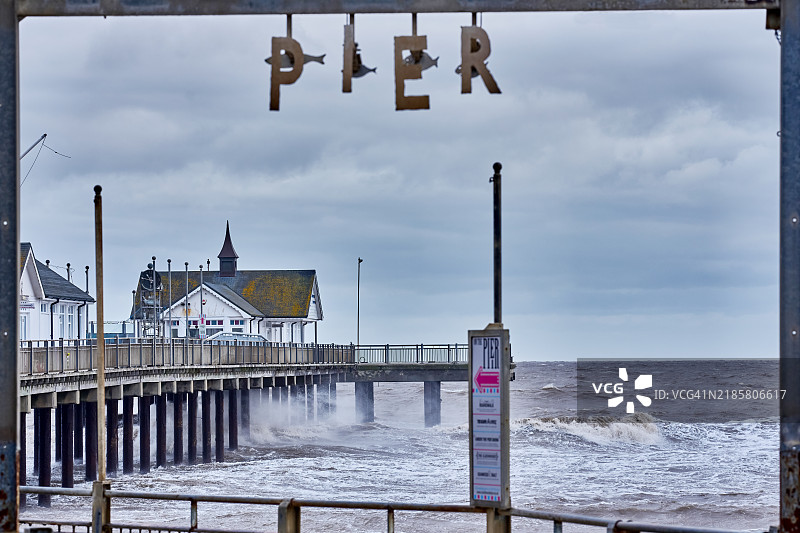 南沃尔德码头 - 萨福克 - 英国图片素材