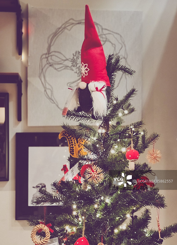 装饰节日的圣诞树照片。拍摄于2024年11月。图片素材