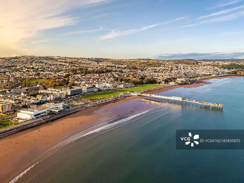 德文郡的佩顿码头和海滩图片素材