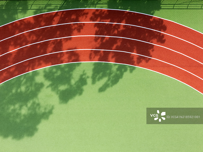 公园内的跑道俯视图图片素材