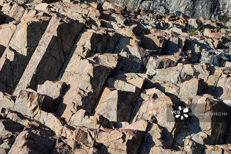 火山活动形成的岩柱，宝瓶洲，西贡，香港图片素材